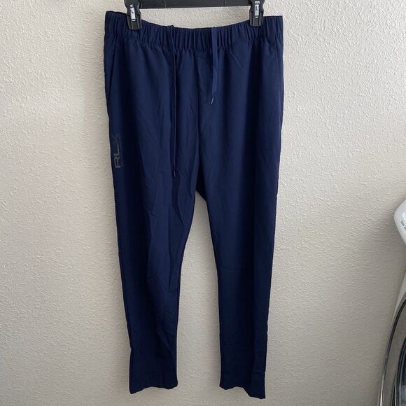 Ralph Lauren RLX Joggers Performance Men’s Large Navy Blue Vented - Picture 1 of 11